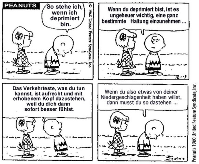 peanuts charlie brown coaching schlechte laune verbessern kopf hoch cartoon comic strip lustig funny 